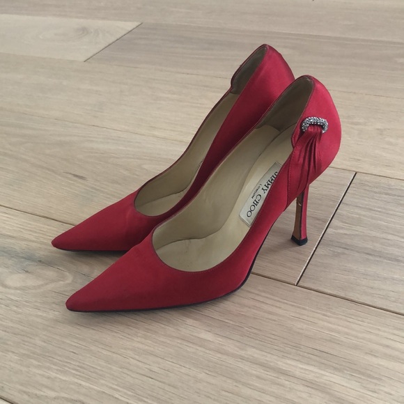 Authentic Jimmy Choo satin heels, size 39.5 - Picture 3 of 9